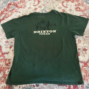 Brixton Texas XL Dark Green Desert Cactus Graphic Short Sleeve Mens T Shirt